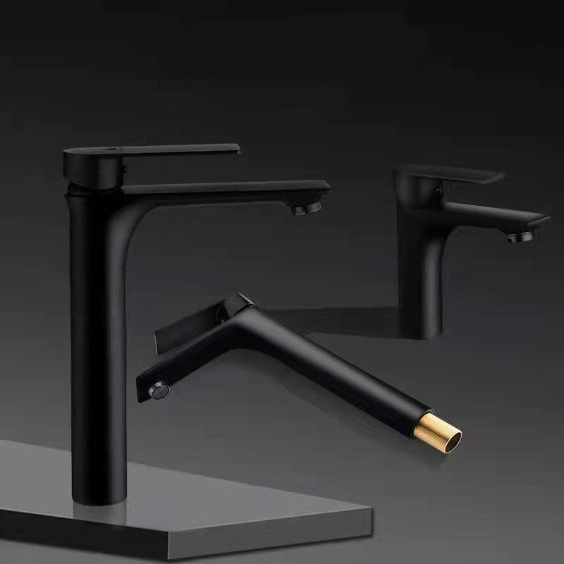 Modern Style Vessel Sink Faucet Lever Handle Copper Low Arc Vessel Faucet