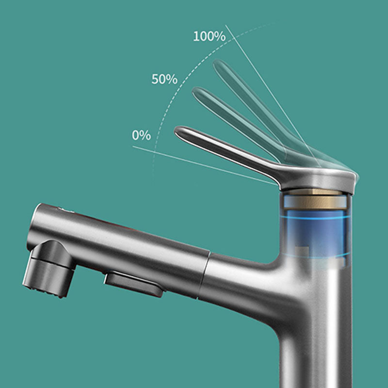 Modern Vessel Faucet Brass Single Handle Low Arc Vessel Faucet for Home