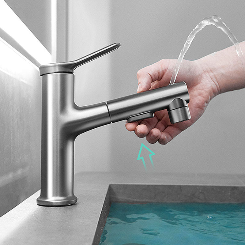 Modern Vessel Faucet Brass Single Handle Low Arc Vessel Faucet for Home