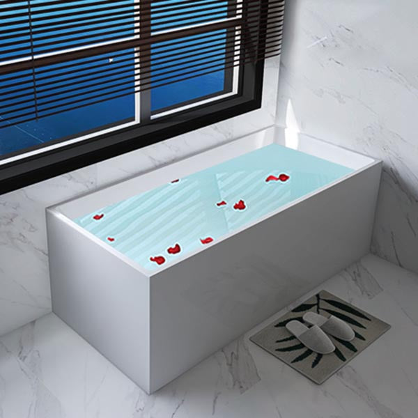 Modern Rectangular Tub Acrylic  Freestanding Bathtub for Home