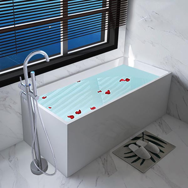 Modern Rectangular Tub Acrylic  Freestanding Bathtub for Home