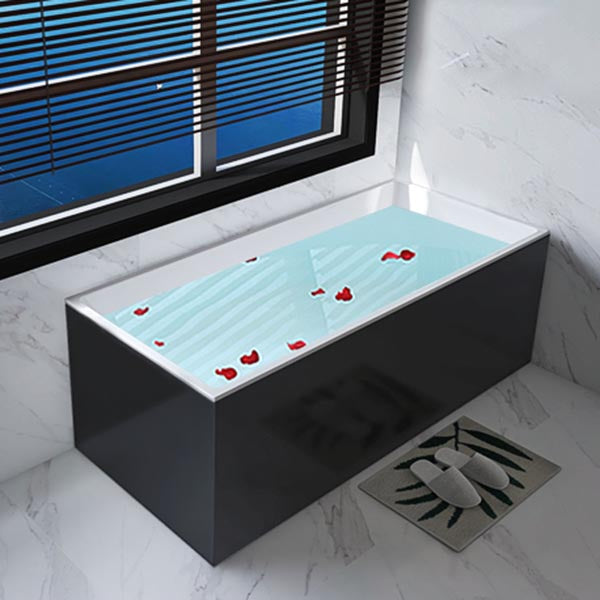 Modern Rectangular Tub Acrylic  Freestanding Bathtub for Home