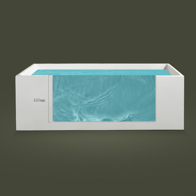 Modern Rectangular Tub Acrylic  Freestanding Bathtub for Home