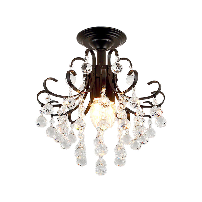 Modern Crystal Ceiling Light Household Flush Mount Light Fixture for Bedroom