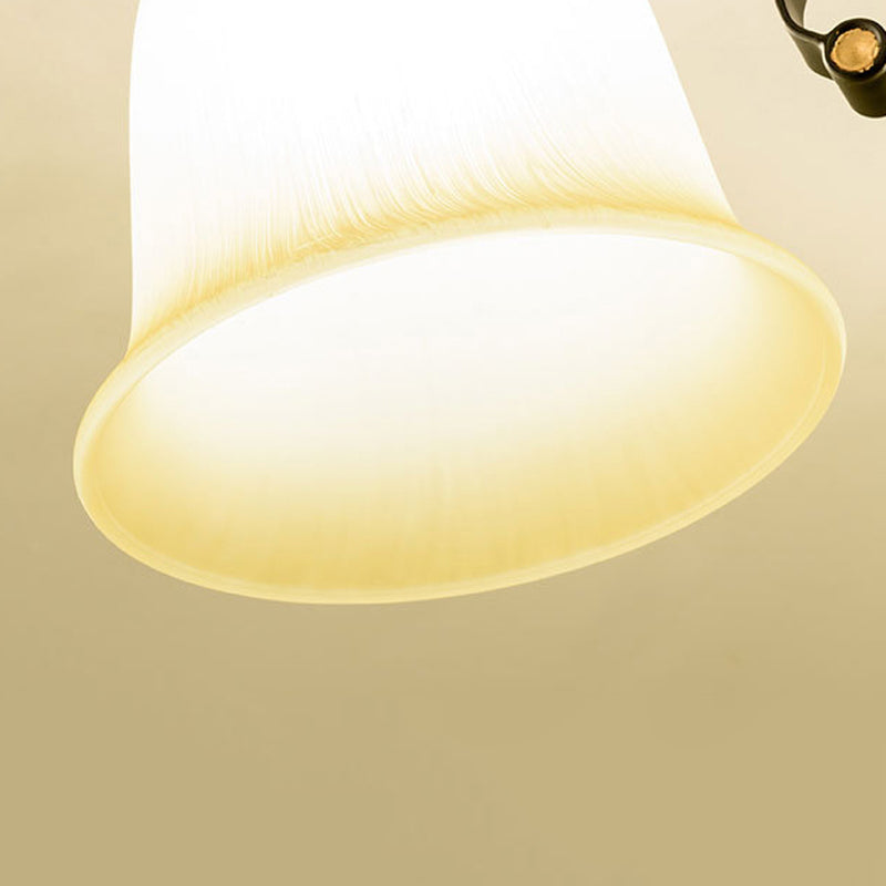 Modern Style Cup Shape Flush Mount Glass Ceiling Light for Living Room