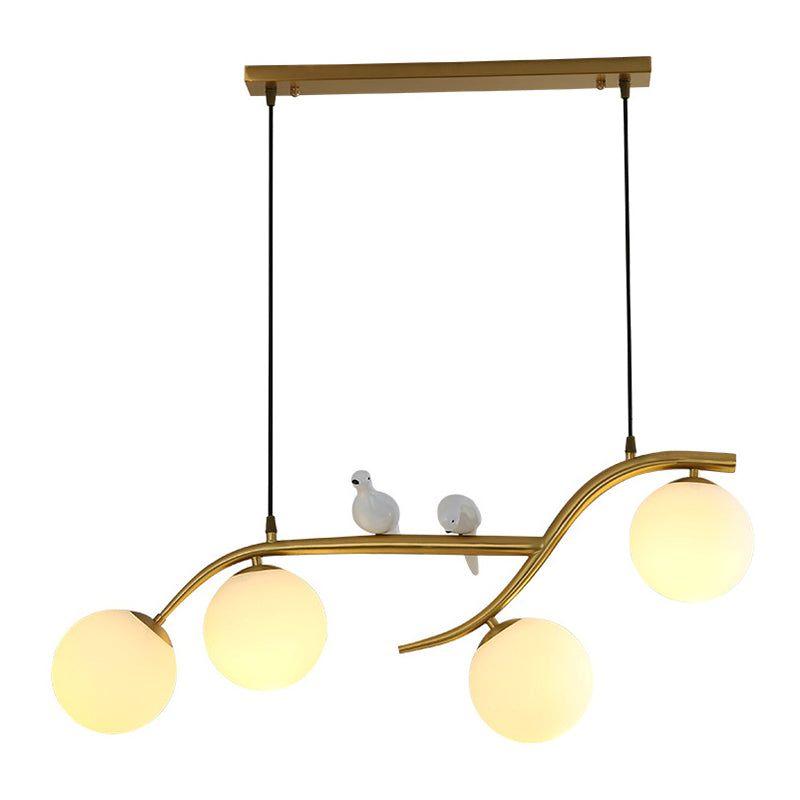 Modern Style Ball Shape Island Pendants 4-Lights Pendant Lights for Living Room