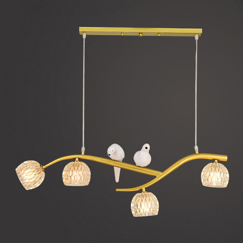 Modern Style Ball Shape Island Pendants 4-Lights Pendant Lights for Living Room