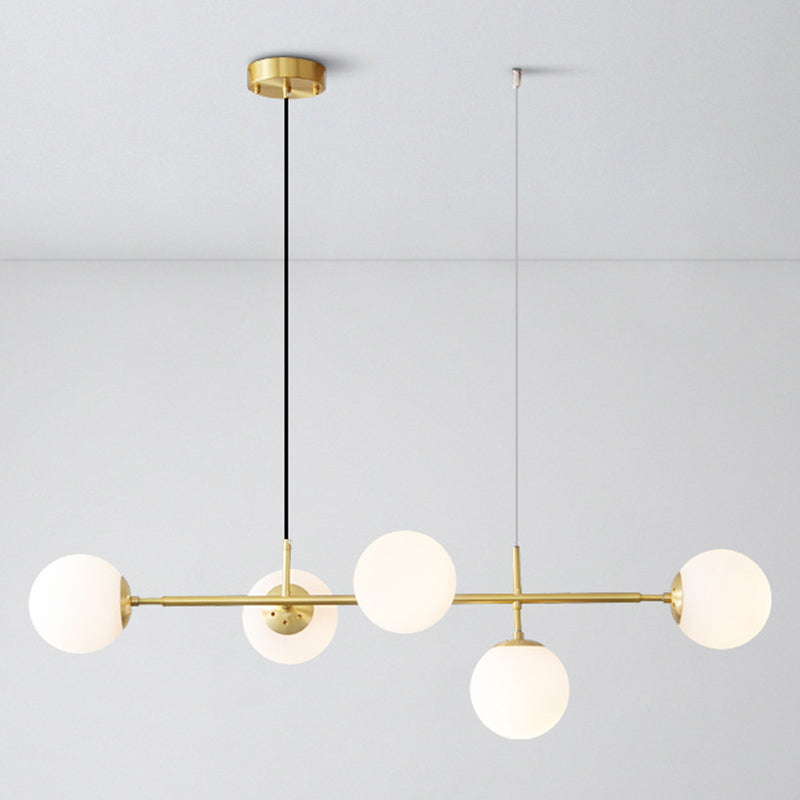 Modern Style Ball Shape Island Pendants Glass Pendant Lights for Living Room