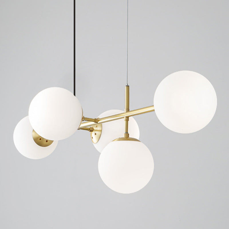Modern Style Ball Shape Island Pendants Glass Pendant Lights for Living Room
