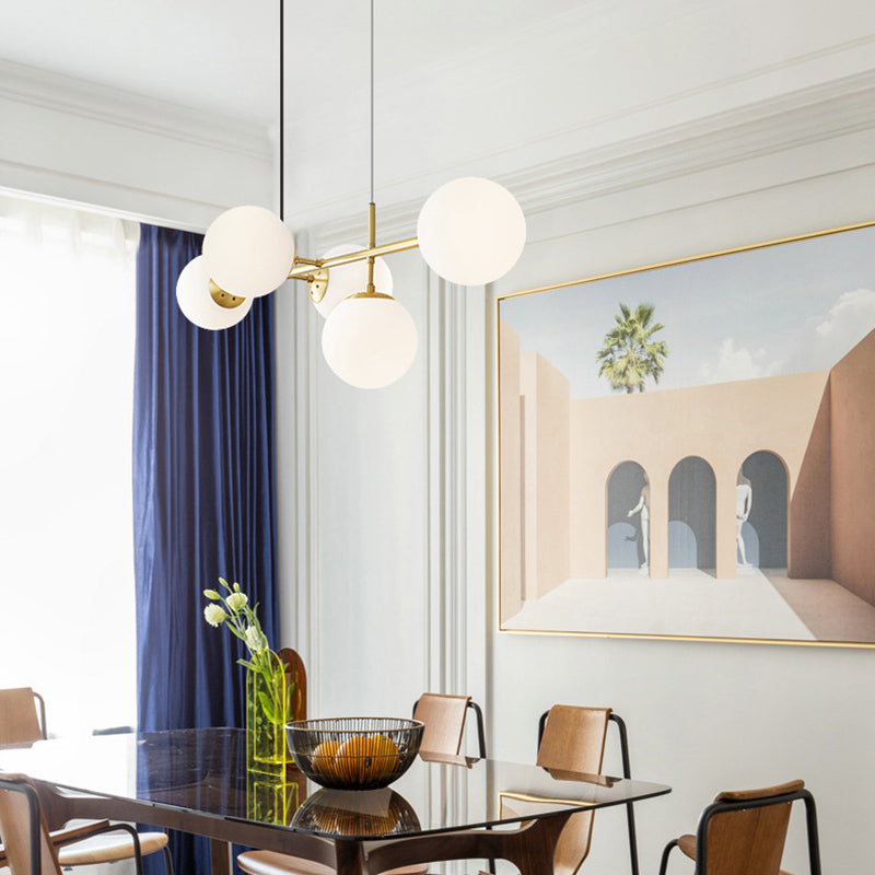 Modern Style Ball Shape Island Pendants Glass Pendant Lights for Living Room
