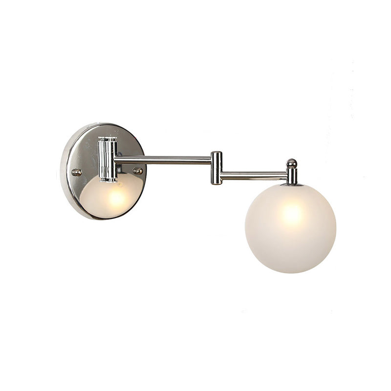 Adjustable Industrial Globe Sconce Glass 1-Light Sconce Light