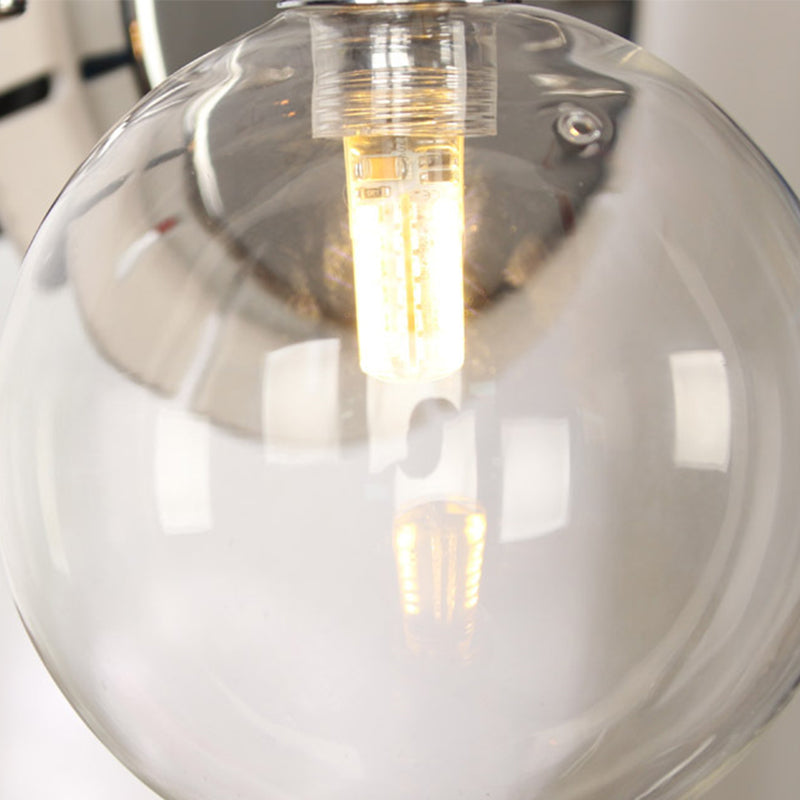 Adjustable Industrial Globe Sconce Glass 1-Light Sconce Light