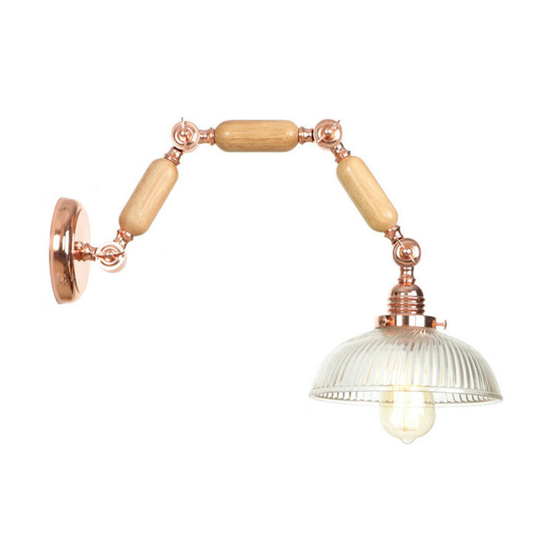 Adjustable Industrial Wall Light Glass 1-Light Wall Light Fixture