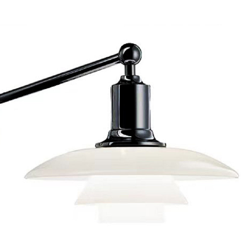 Modern Metal Wall Lamp 1-Light Wall Mount Lamp with Glass Shade for Bedroom