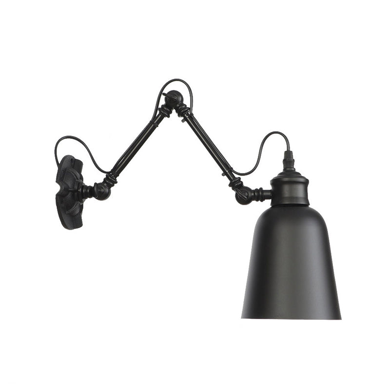 Adjustable Industrial Bell Wall Lights Metal 1-Light Wall Light Fixture