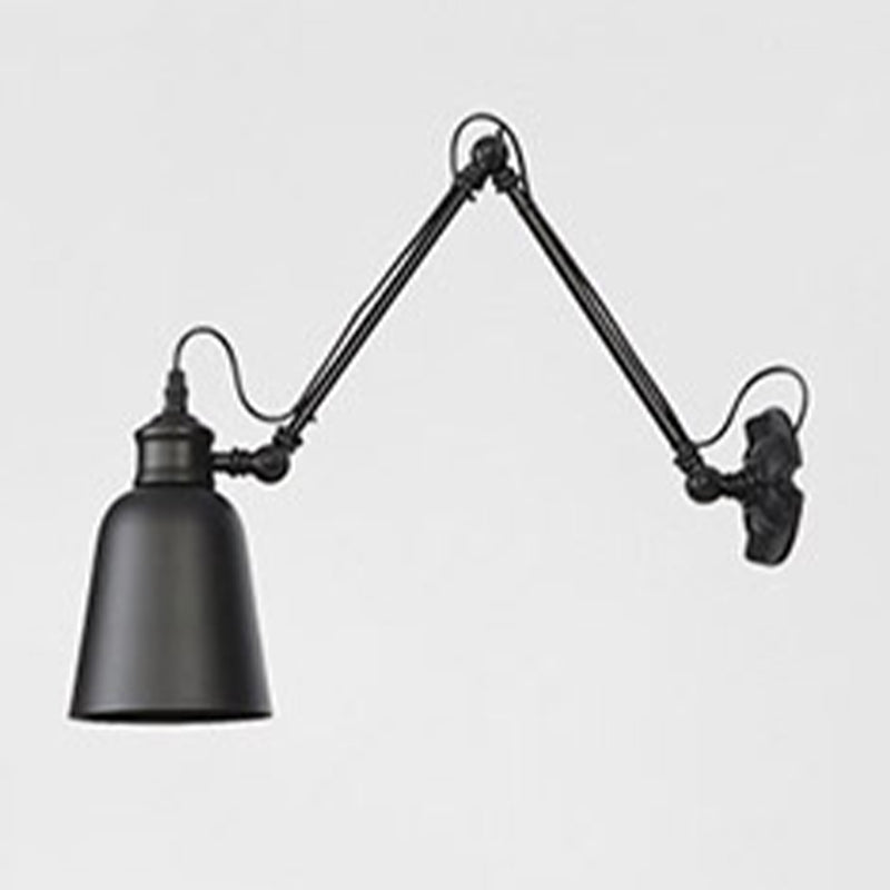 Adjustable Industrial Bell Wall Lights Metal 1-Light Wall Light Fixture