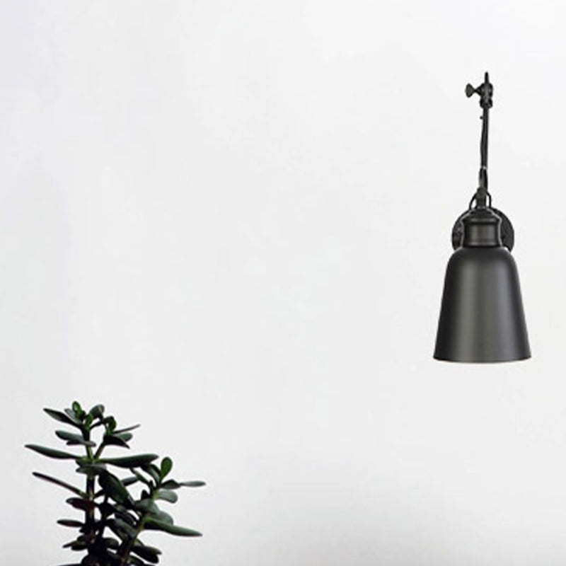Adjustable Industrial Bell Wall Lights Metal 1-Light Wall Light Fixture
