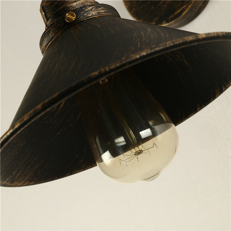 Industrial Style Cone Shape Wall Lamp Metal 1 Sconce Light in Bronze Wall Sconce