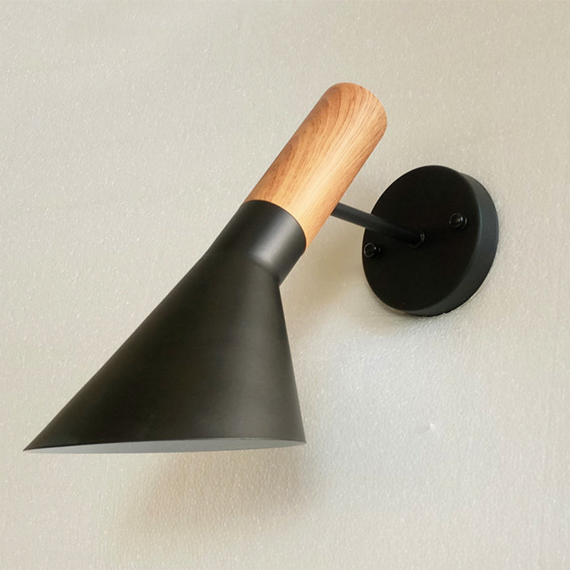 Industrial Style Hourglass Shape Wall Sconce Metal 1 Sconce Light in White/Black