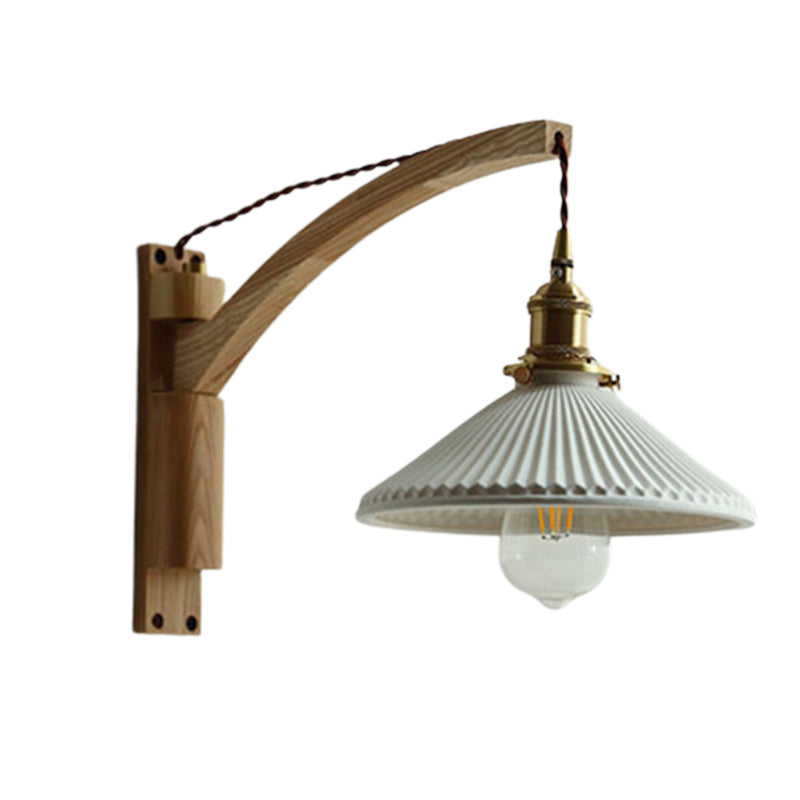 Adjustable Modern Cone Wall Sconces Ceramic 1-Light Wall Lamp
