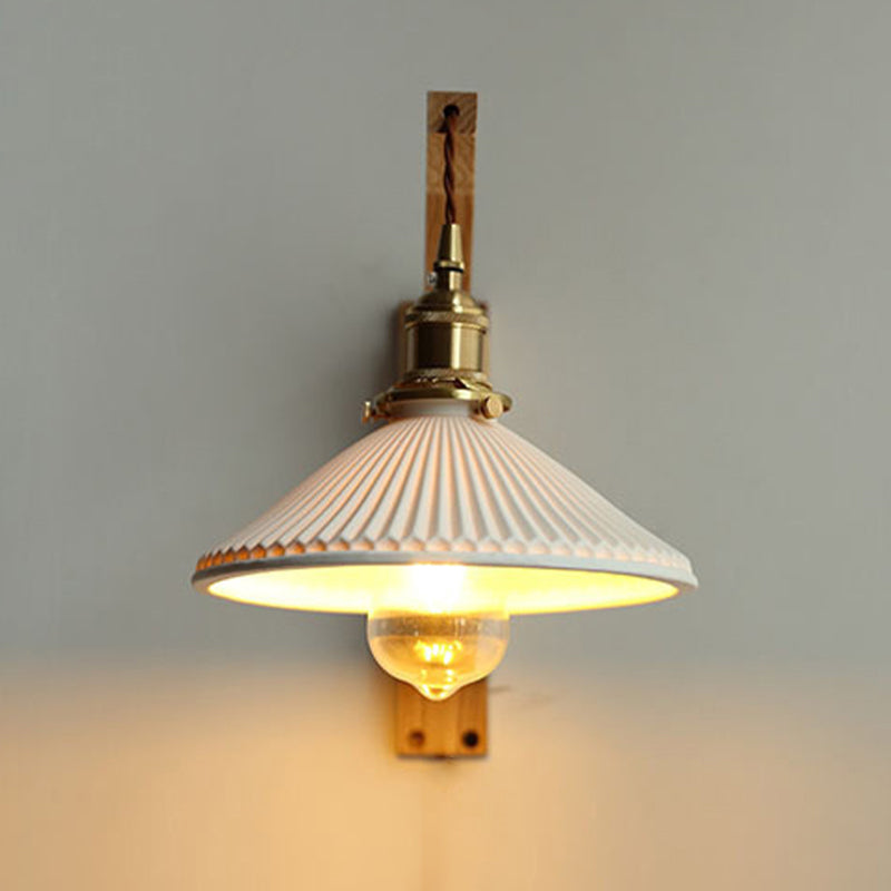Adjustable Modern Cone Wall Sconces Ceramic 1-Light Wall Lamp