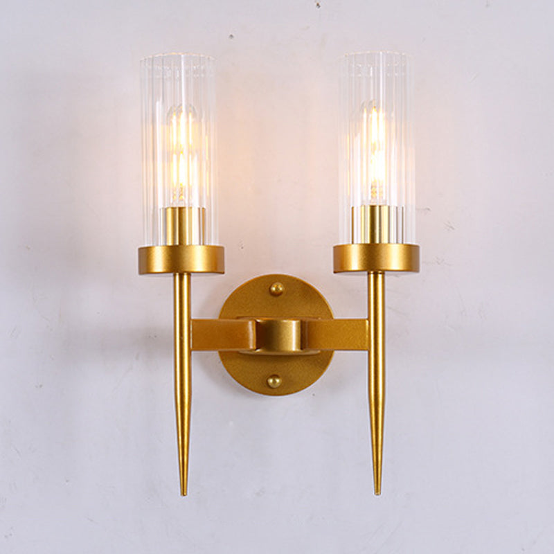 Modern Cylinder Wall Light Glass Wall Light Fixture for Bedroom