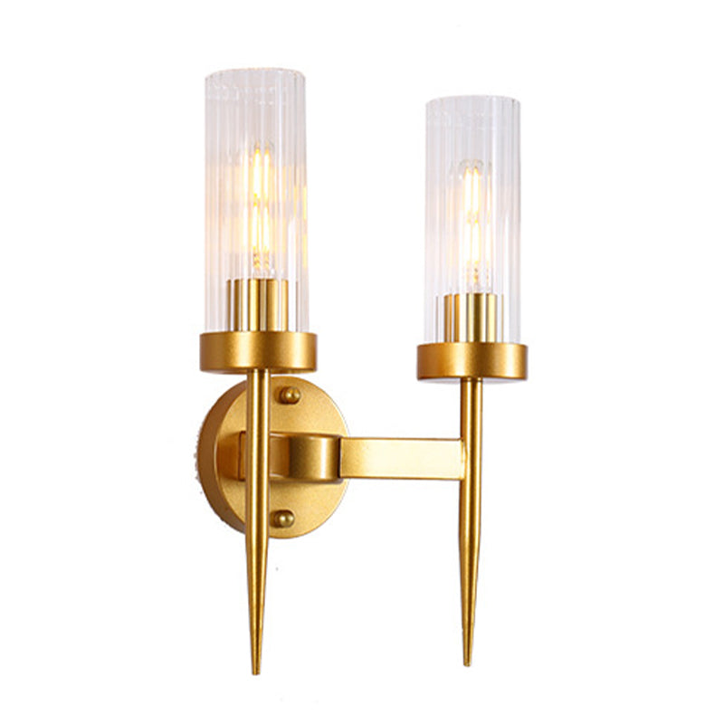 Modern Cylinder Wall Light Glass Wall Light Fixture for Bedroom