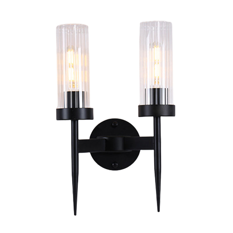 Modern Cylinder Wall Light Glass Wall Light Fixture for Bedroom