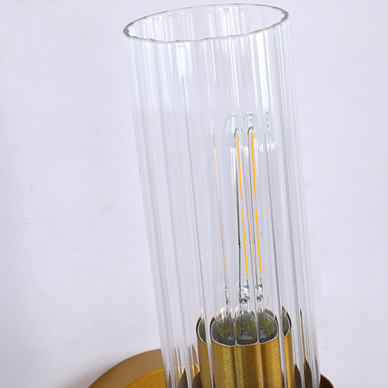 Modern Cylinder Wall Light Glass Wall Light Fixture for Bedroom