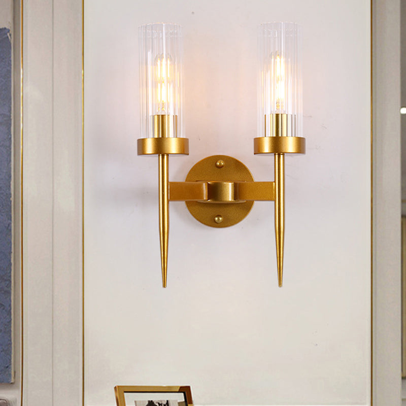 Modern Cylinder Wall Light Glass Wall Light Fixture for Bedroom