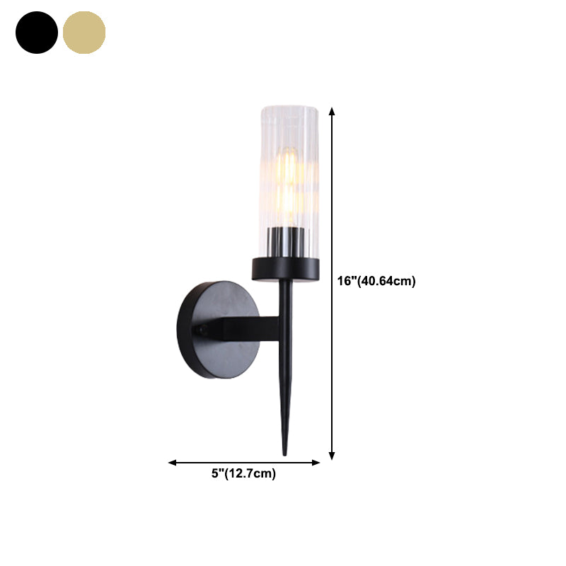 Modern Cylinder Wall Light Glass Wall Light Fixture for Bedroom