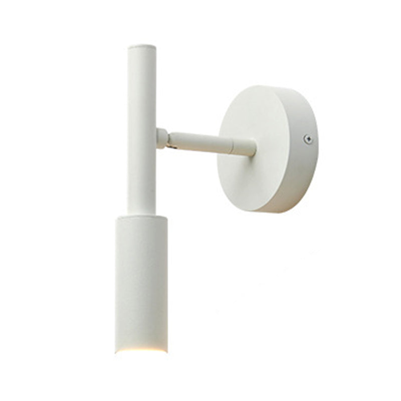 Modern Style Reading Wall Light Sconce Ceramic 1 Sconce Light in White/ Black