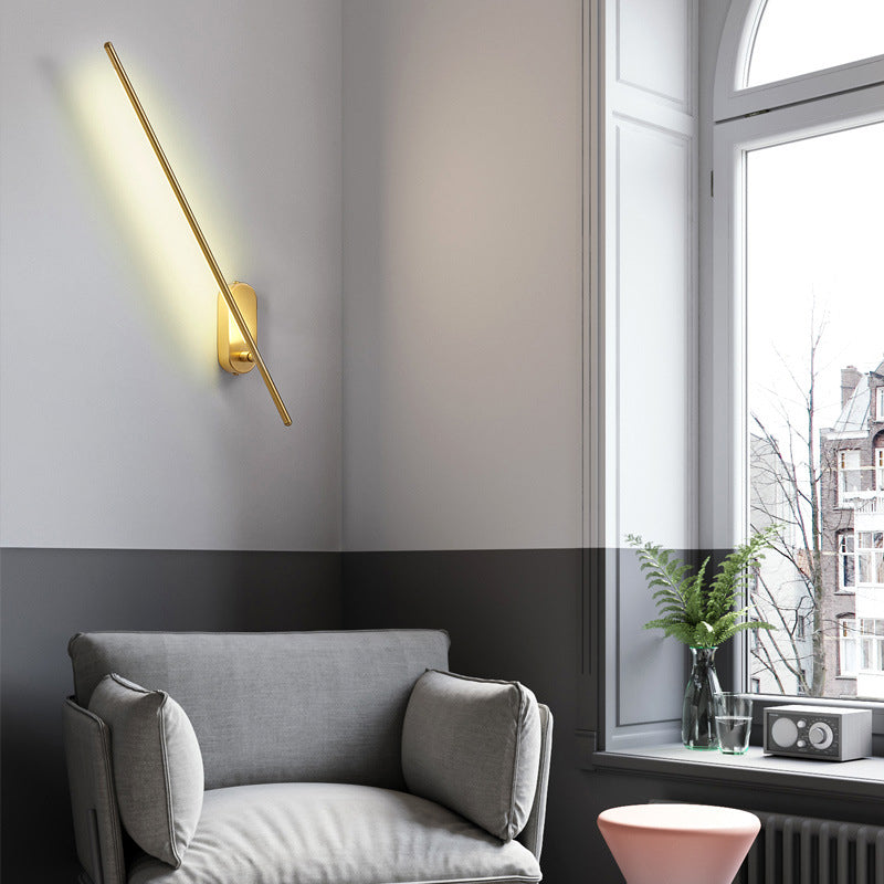 Modern Linear Wall Sconce Light Metal 1-Light Wall Sconce Lighting