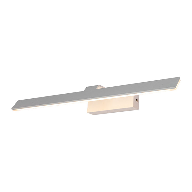 Matte Silver Single Modern Bathroom Vanity Light LED Bath Bar