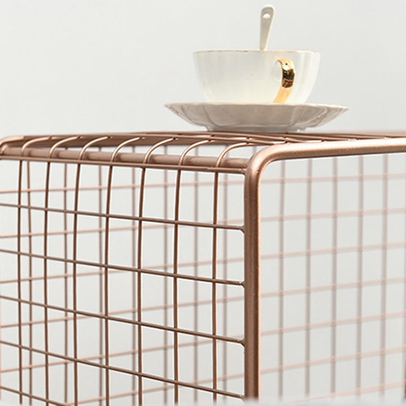 Light Luxury Metal Bookshelf Closed Back Shelf Bookcase with Legs