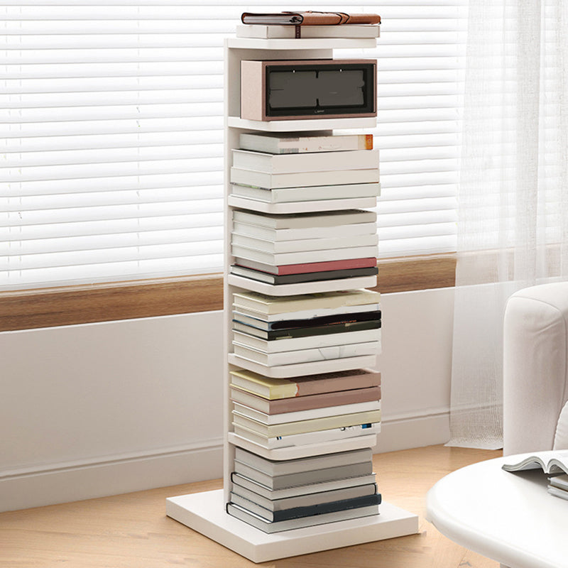 Modern Geometric Book Shelf with Rectangular Shelves Wood Bookcase