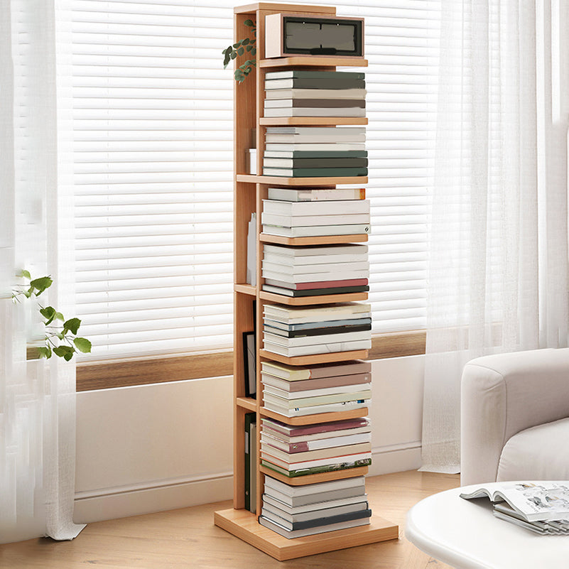 Modern Geometric Book Shelf with Rectangular Shelves Wood Bookcase