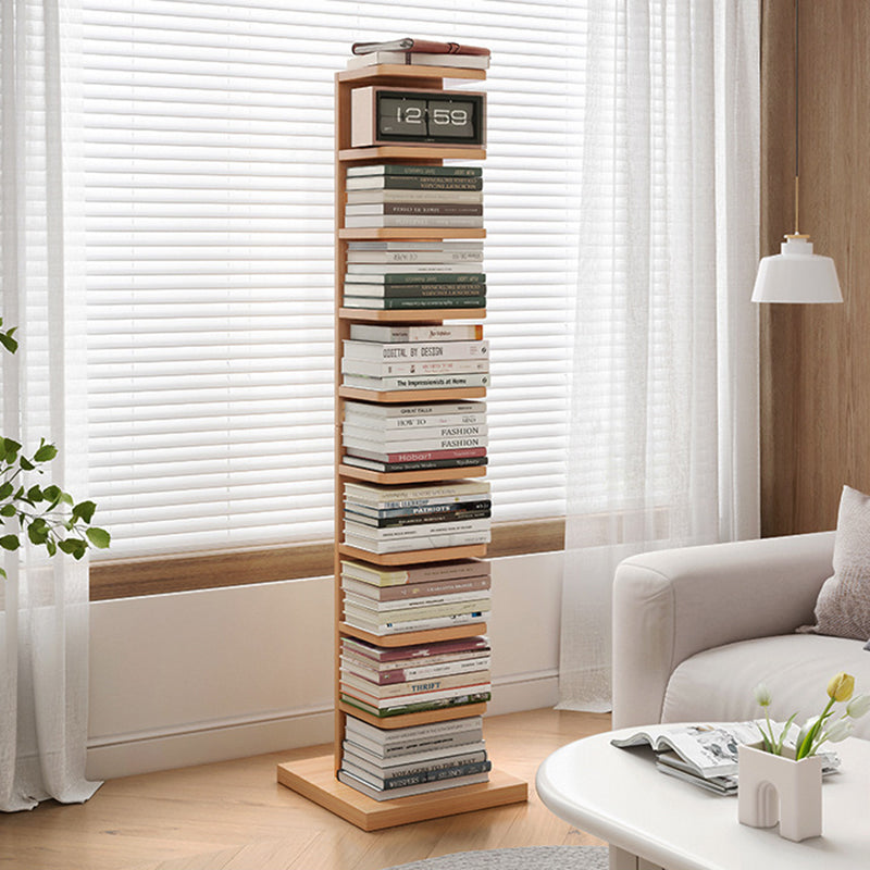 Modern Geometric Book Shelf with Rectangular Shelves Wood Bookcase