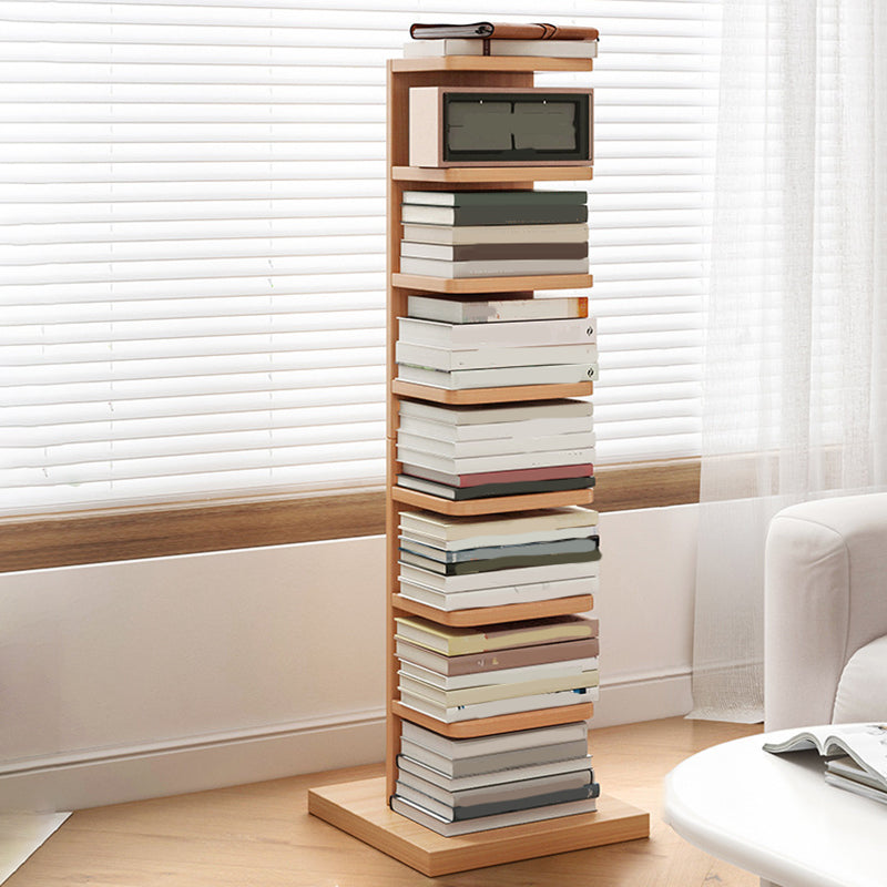 Modern Geometric Book Shelf with Rectangular Shelves Wood Bookcase