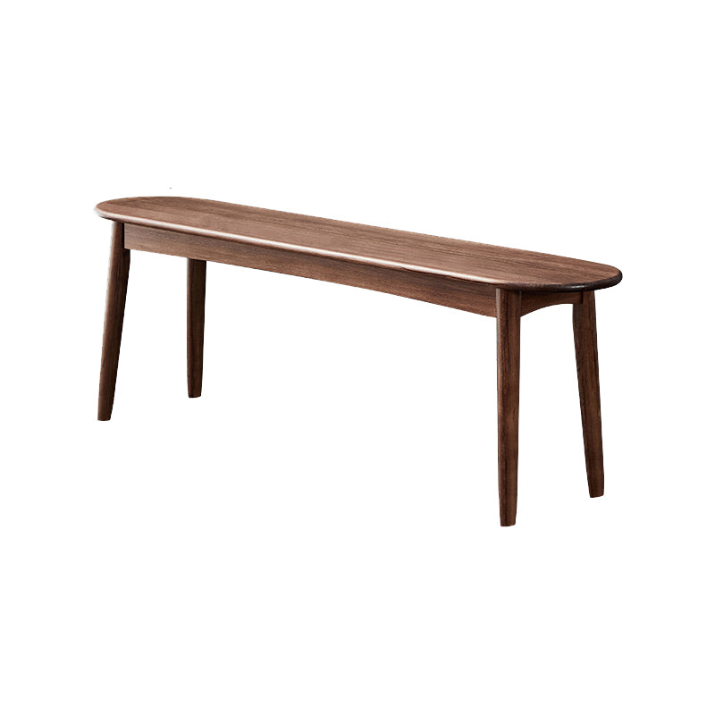 Mid-Century Modern Bench 17.72 Inch H Pine Bench with Straight Legs