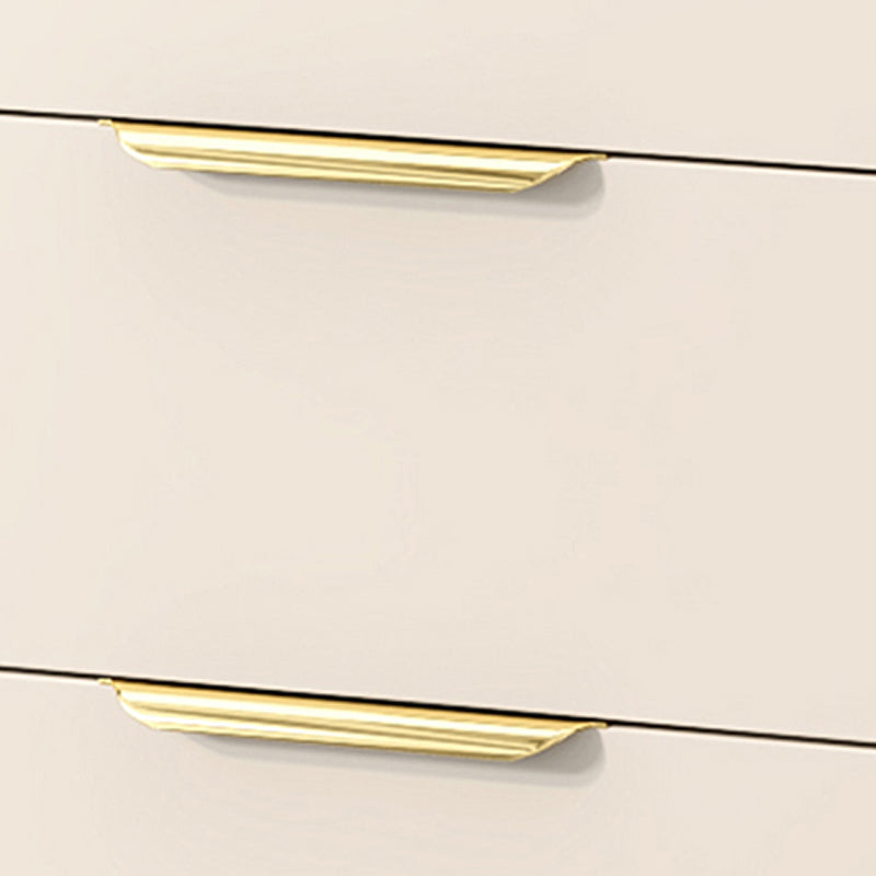 Glam Wooden Storage Chest Bedroom Chest in White with Drawers