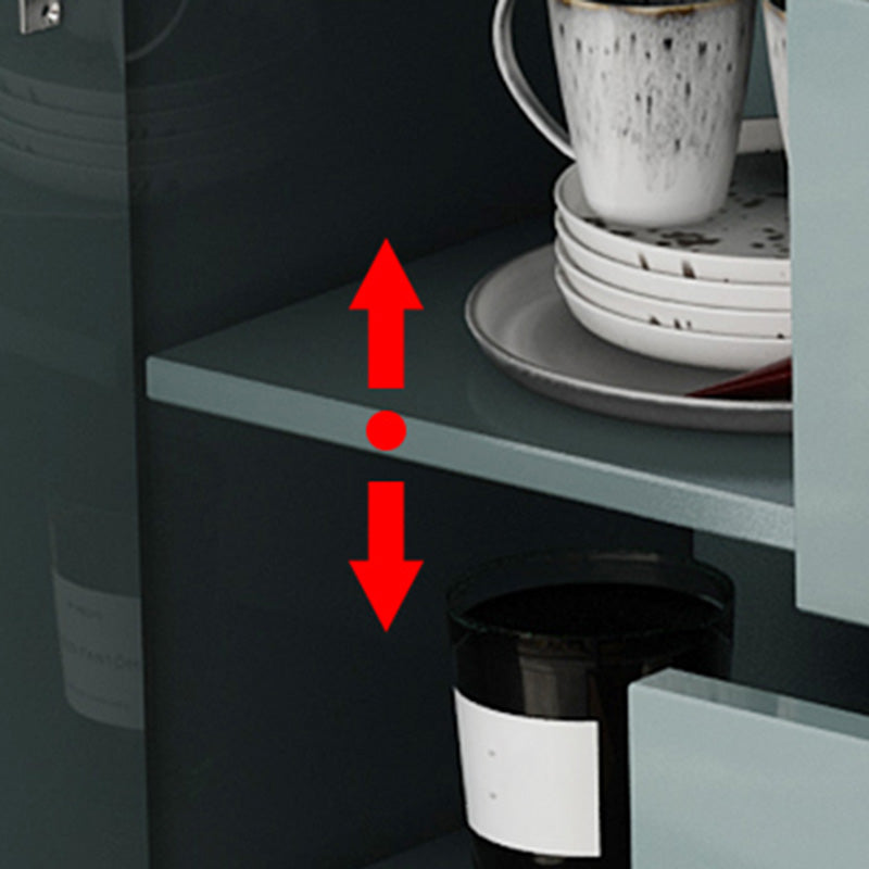 Contemporary Accent Cabinet Square Side Cabinet With Glass Top