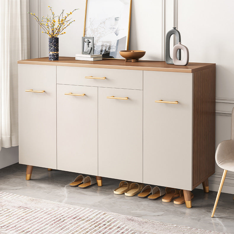 Modern Accent Cabinet with Solid Wood Straight Legs and Doors