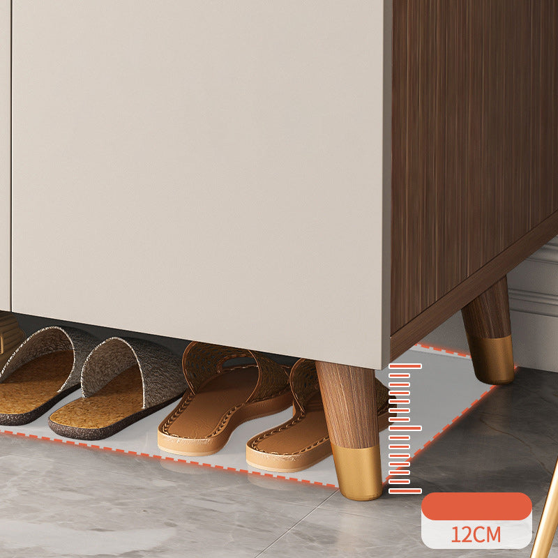 Modern Accent Cabinet with Solid Wood Straight Legs and Doors