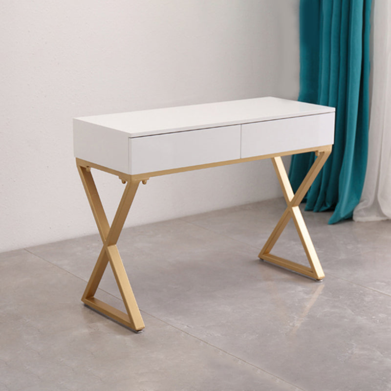 Bright White Makeup Counter 15.74" Wide Vanity Tables with 2 Storage Drawers