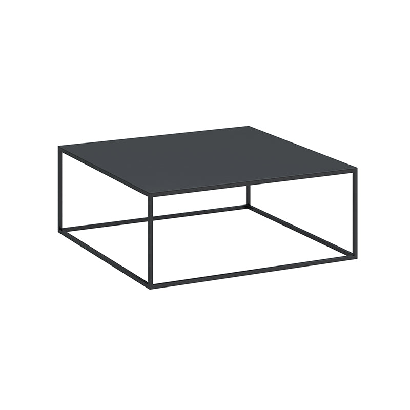 Mid-Century Modern Square Cocktail Table Iron Frame 1 Single Coffee Table - 15.75" H