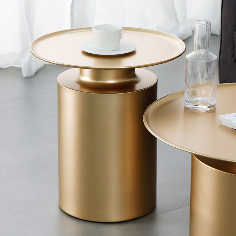 Tray Top Metal Coffee Table Mid-Century Modern Pedestal Cocktail Table