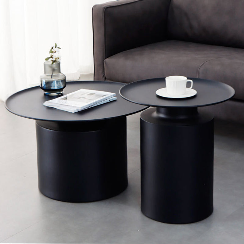 Tray Top Metal Coffee Table Mid-Century Modern Pedestal Cocktail Table