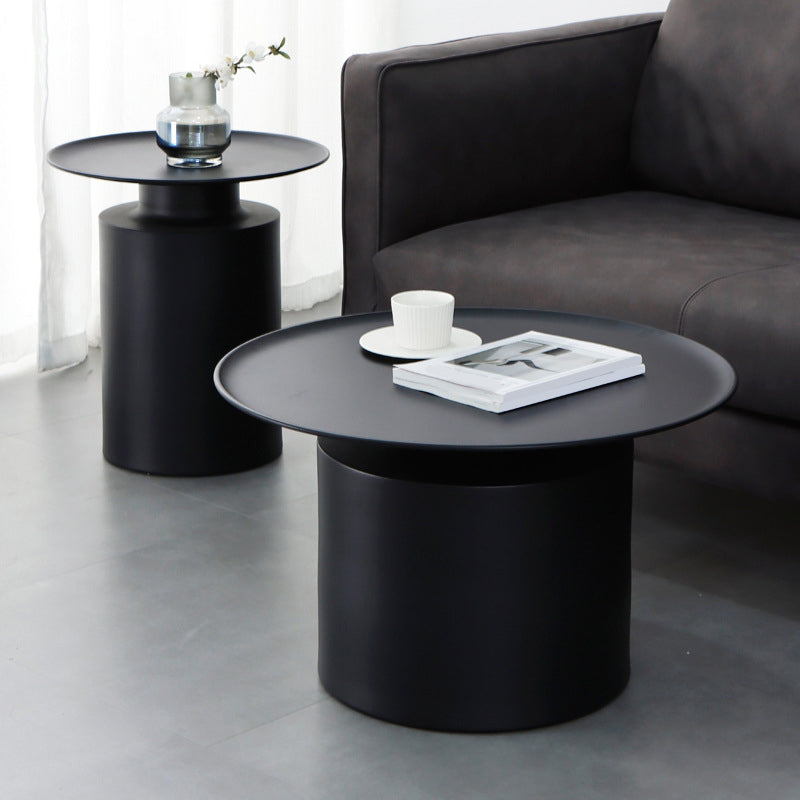 Tray Top Metal Coffee Table Mid-Century Modern Pedestal Cocktail Table