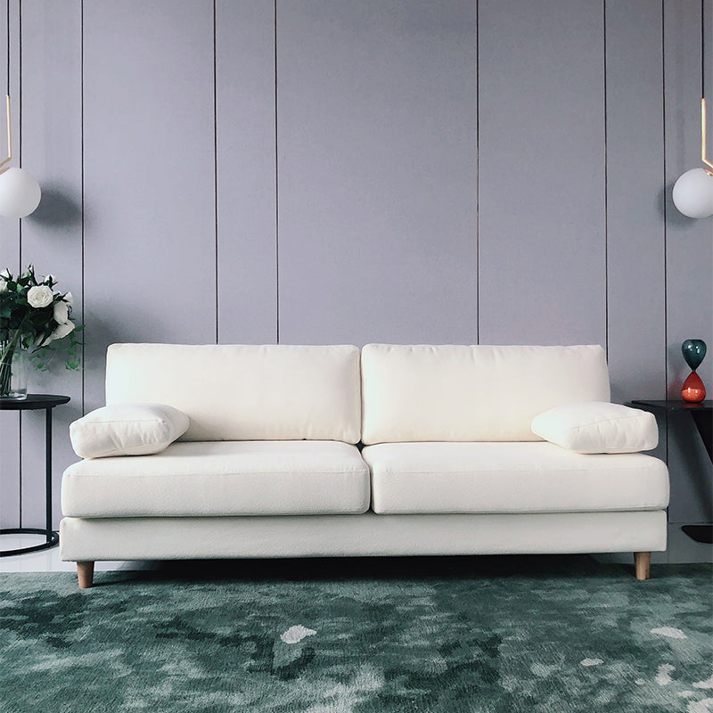 28.3" H Contemporary Linen Pillow Top Arm Loveseat for Apartment